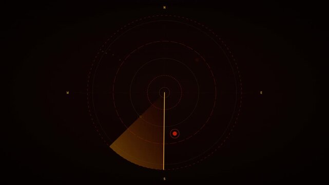 radar screen loop with scanning beam circular grid Tactical Amber Red Alarm Hazard Warning Scanner HD