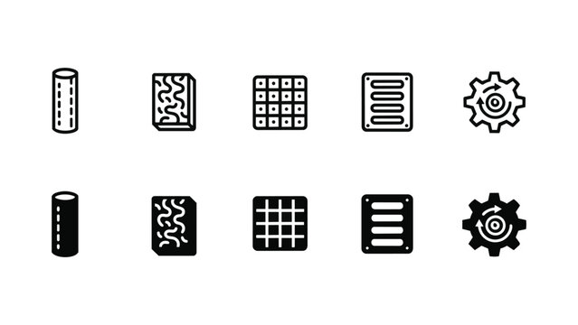 Thermionic Power Line and Solid Icon Pack For Space | thermionic power, spacecraft, energy, thermal, reactor - Modern and Editable Vector Icons