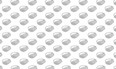 Oyster Seamless Pattern. Handdrawn Shell Seafood Illustration. © Zayyan 