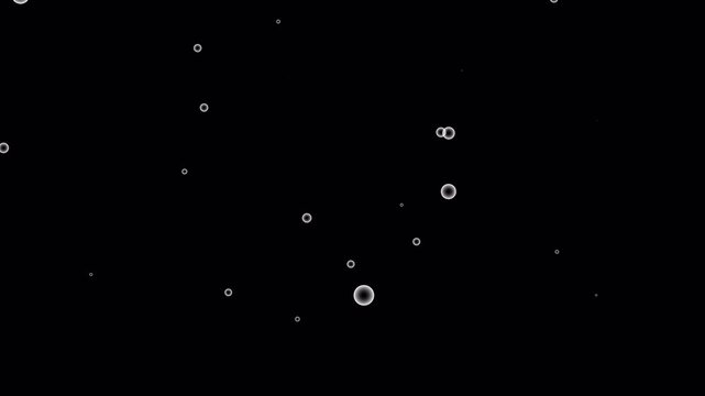 Underwater bubble overlay on alpha channles with glowing white orbs, ideal for adding a magical touch to underwater footage or fantasy designs.