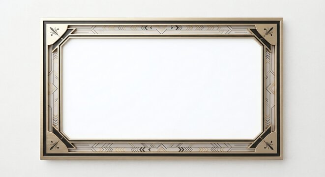 isolated white background, modern frame design for your works, text frame, image frame