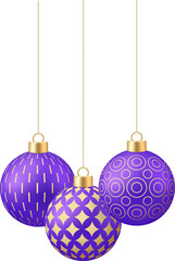 Obraz premium Christmas Ornaments 3D Patterned