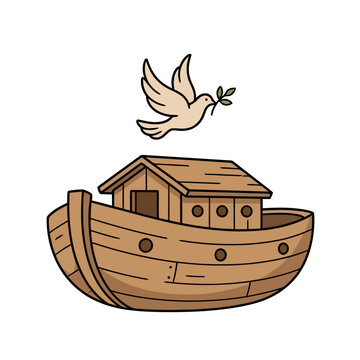 Noah's Ark and Dove with Olive Branch