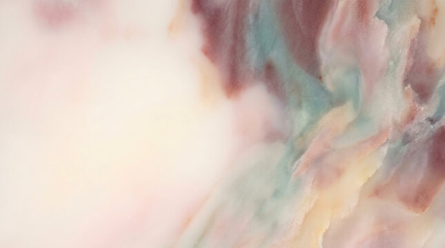 Abstract Pastel Marble Texture Background with Soft Swirls of Pink Teal and Cream Elegant Stone Surface for Minimalist Luxury Web Design and Print