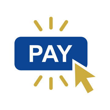 Pay Button Click Online Shopping Icon Vector Illustration