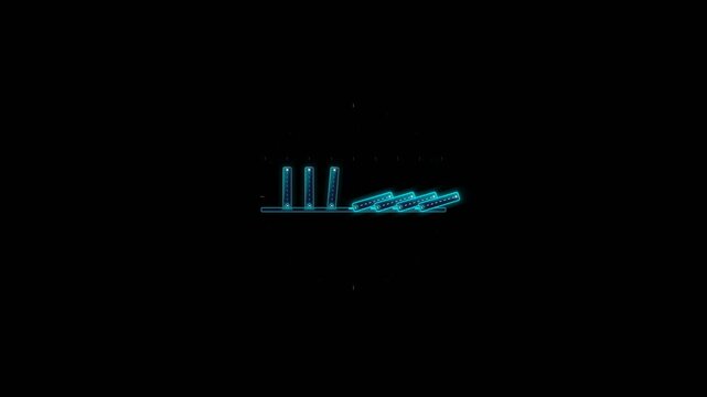 Cascading Domino Chain Reaction Loading Loop 4K