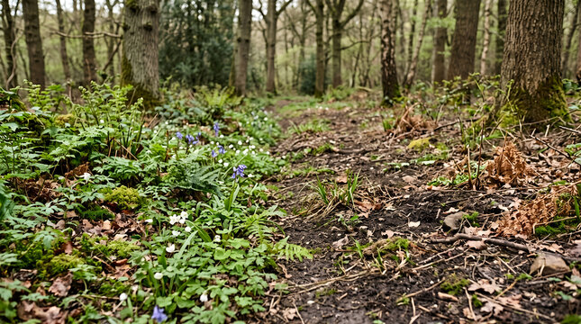 Biodiversity loss in a fragmented forest habitat illustrates ecosystem degradation, habitat fragmentation, and nature risk for conservation and sustainability communication.