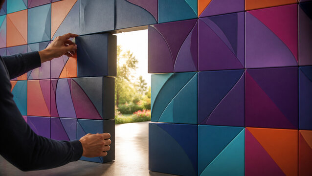 Magnetic Tile Tessellation Turns A Barrier Into An Open Passage