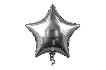 Naklejka premium Shiny silver star foil party balloon