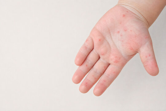 Hand Foot and Mouth Disease Rash on Palm and Fingers