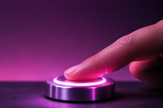 Magenta Activation Button for Touch Interface Concept