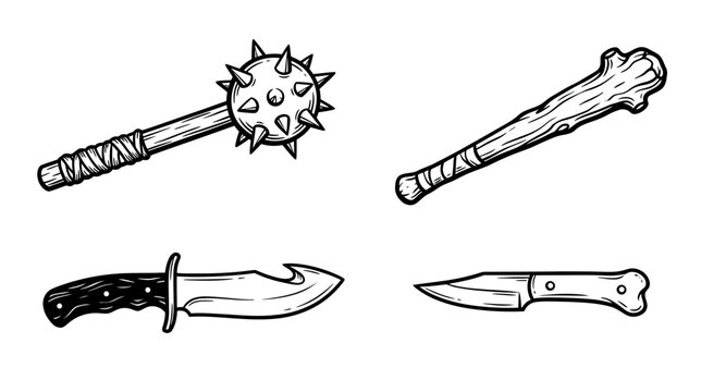 Ancient Weapons Collection: Maces and Knives