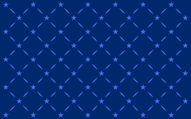 Fototapeta premium Repeating blue stars forming metal grid pattern graphic background, simple geometric minimalist design. Suitable for backgrounds, posters, packaging, and digital designs.
