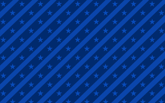 Abstract and modern diagonal stripe design with star shapes in shades of blue. Suitable for backgrounds, digital art, and graphic design projects.