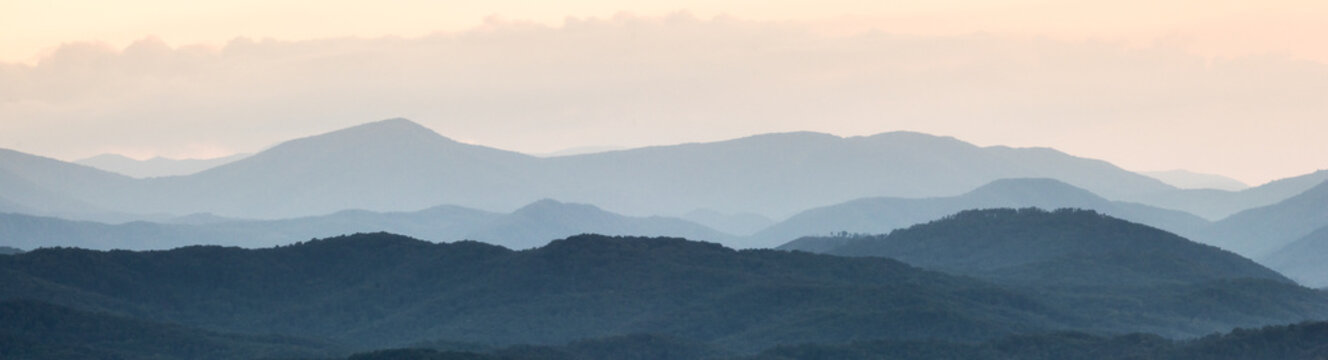Pastel Mountain Ridges - The Great Smoky Mountains National Park 