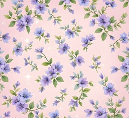 Fototapeta premium seamless pattern with violet flowers