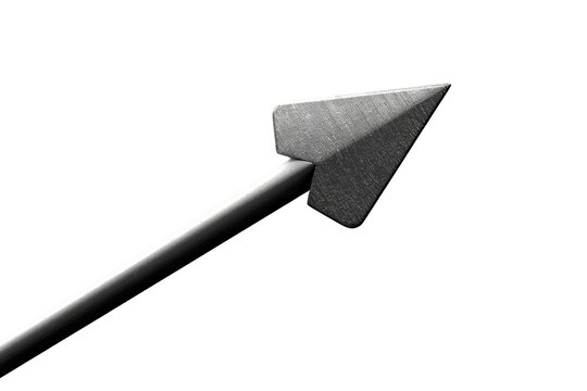 Metal arrow with gray triangular arrowhead