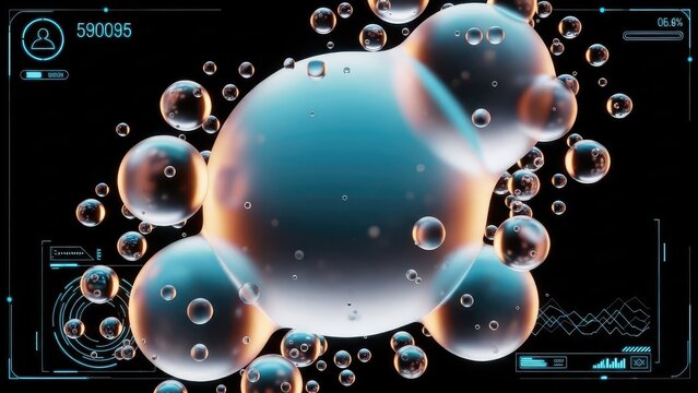 saturn planet illustration with digital data overlay and futuristic interface elements