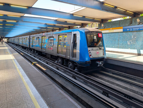 Metro train station Santiago Chile