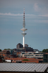 Hamburg, Germany - June 30, 2026: Heinrich Hertz Tower telecommunications tower rising above the Hamburg skyline in Germany. © Torval Mork