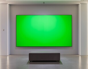 Fototapeta premium Minimalist Billboard for Digital Mockup and Presentation in Modern Gallery Interior