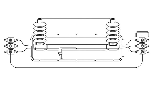 Electrical circuit diagram white background.