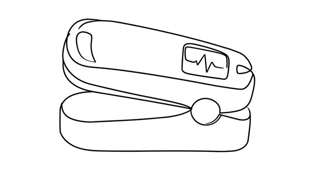 Digital fitness tracker on wristband white background.