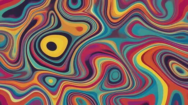 万華鏡のようにうねるサイケデリック模様