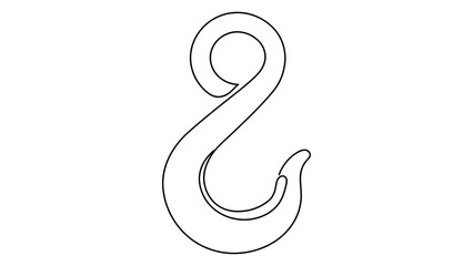 Naklejka premium Elegant ampersand symbol on white background.