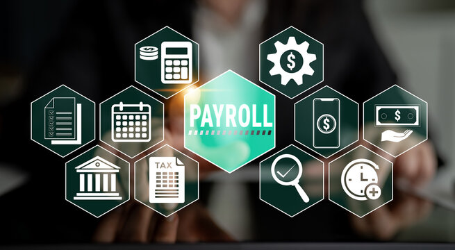 Modern Payroll Management and Financial Tools for Efficient Business Operations with Iconic Elements Representing Payroll Processes Fluxor.