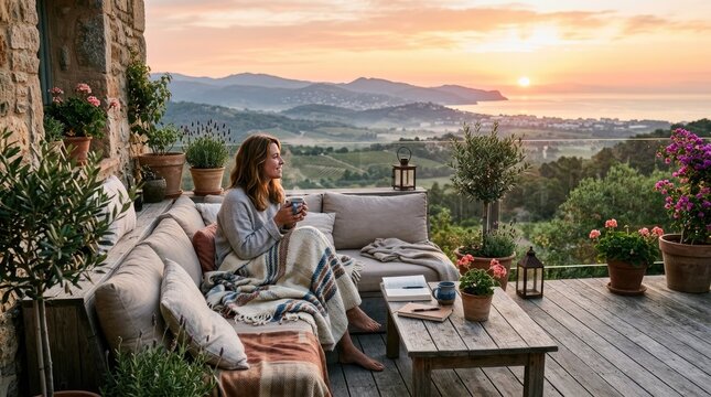 The very warm and soothing morning sunlight.