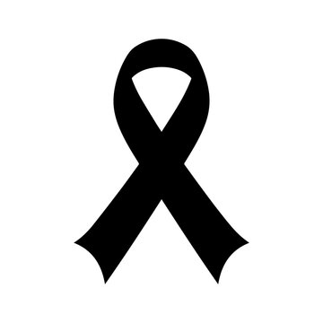 black ribbon silhouette clip art