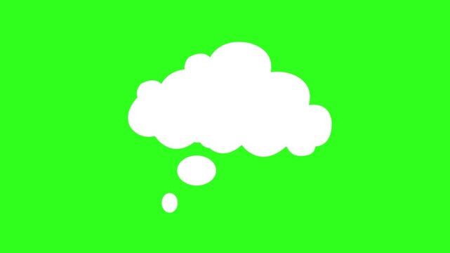  cloud icon animation with green background.