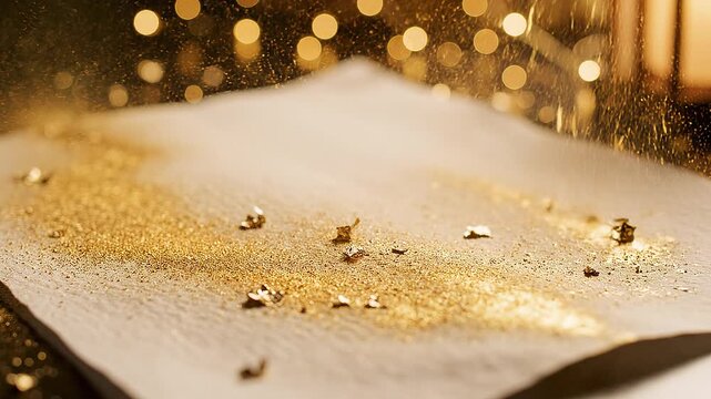 Elegant Abstract Golden Liquid Waves Moving Slowly Luxury Background