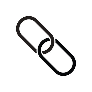 Chain Link Icon for Hyperlink, URL Connection and Web Navigation Vector