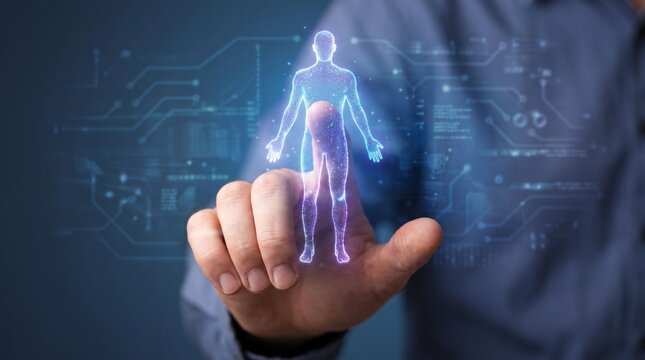 Human Interaction with Digital Holographic Body Anatomy and Advanced Medical Technology Interface