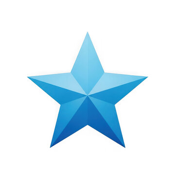 A blue star with five points