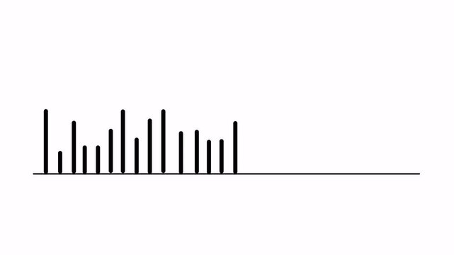 Abstract business graph icon animation background. allusive graph chart showing marketing sales profit increasing to future target suitable for business development direction animation 4k with alpha.