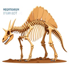 Naklejka premium Megatherium prehistoric giant ground sloth skeleton reconstruction.