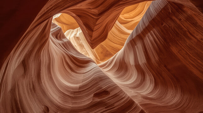 Abstract sandstone canyon curves viewed from above