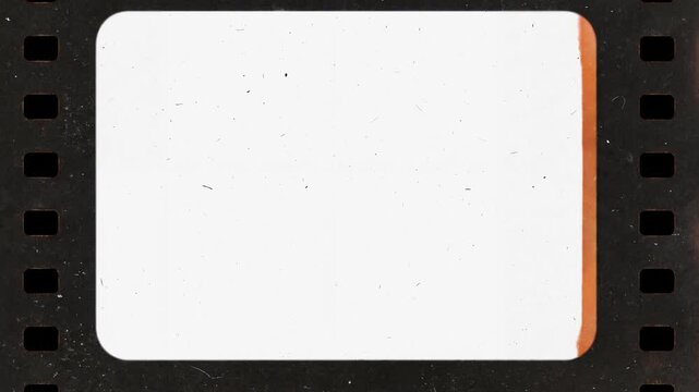 Super 8 Film Overlay, Noise Dirt Vintage. 8mm Film Frame, Super 8mm Old Film Burn Overlay - Retro Film Frame, Retro vintage super 8mm or 16mm film, Noise Dirt Vintage. 8mm film burn Use screen