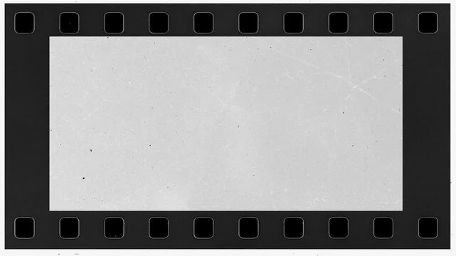 Seamless looping old retro vintage film frame animated on transparent background, Vintage Film Frame Overlay featuring authentic dust, scratches, super 8mm Film Grain Overlay with Letterbox Frame,