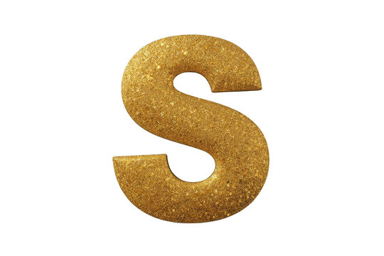 Glittering Golden Letter S