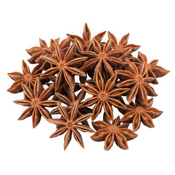 A pile of star anise spice