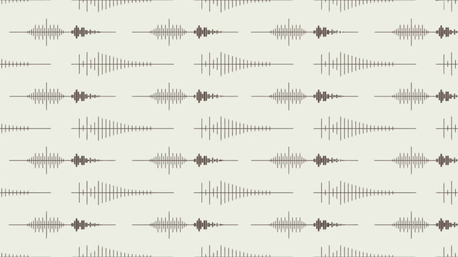 Waveform audio spectrogram patterns in grid layout