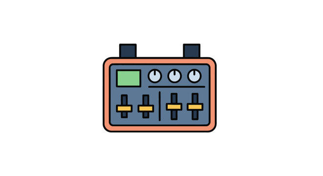 Audio Mixer Control Panel Icon - Sound Engineering Equipment
