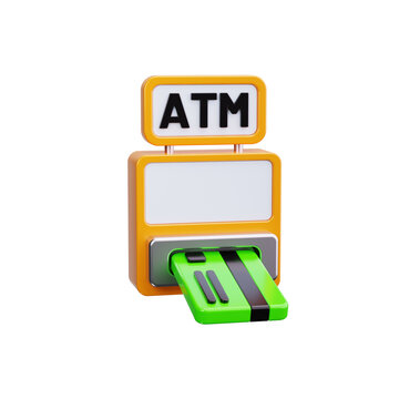 ATM 3d render icons