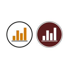 Obraz premium Business growth bar charts analytics data statistics icons set with analytics, statistics