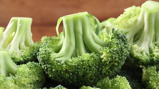 Fresh broccoli in a basket