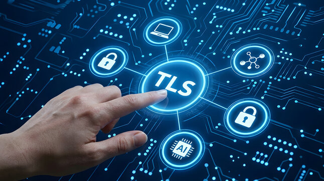Hand activating digital security network interface with tls